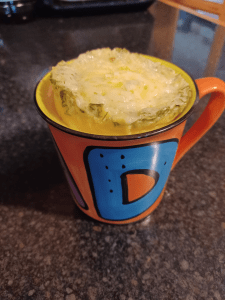Cheddar and Chive Savoury Mug Cake